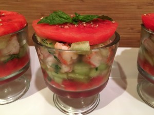 Shrimp and melon trifle by Artful Chefs
